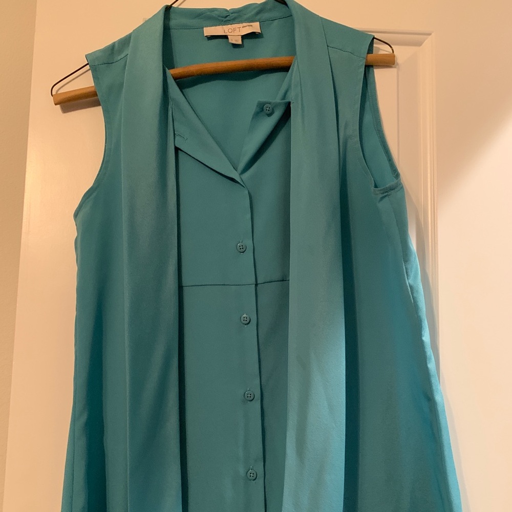 Loft teal blouse size small